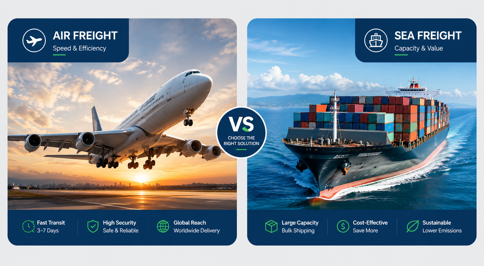 Air vs Sea Freight Comparison