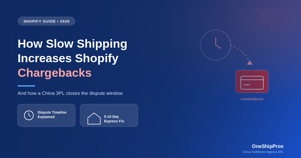How Slow Shipping Increases Shopify Chargebacks (2026 Guide)