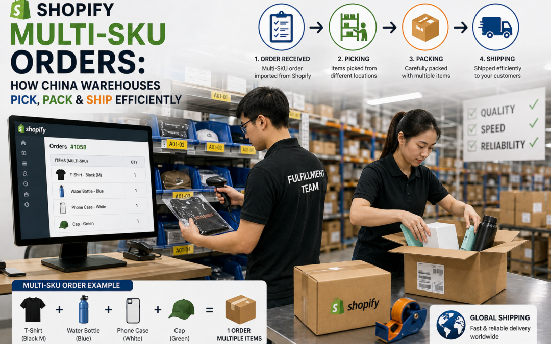 Shopify Multi-SKU Orders: How China Warehouses Pick, Pack & Ship Efficiently
