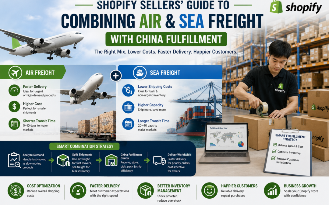 Shopify Sellers’ Guide to Combining Air & Sea Freight with China Fulfillment