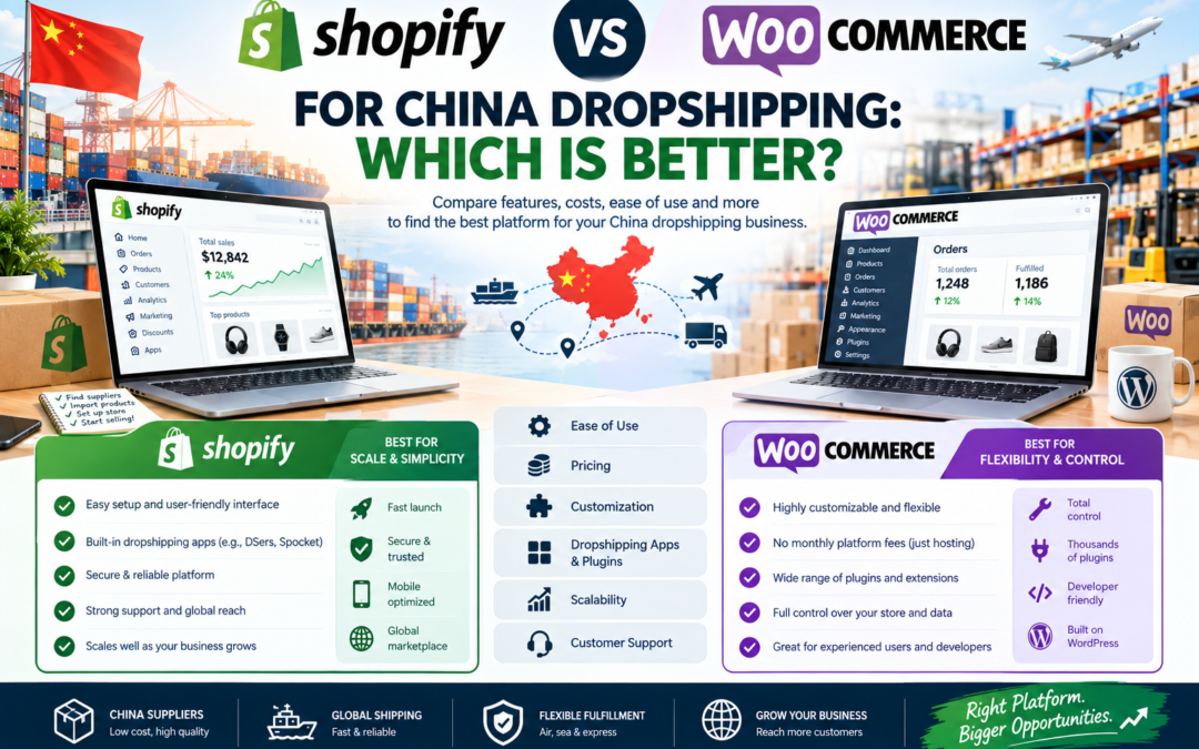 Shopify vs WooCommerce for China Dropshipping: Which Is Better?